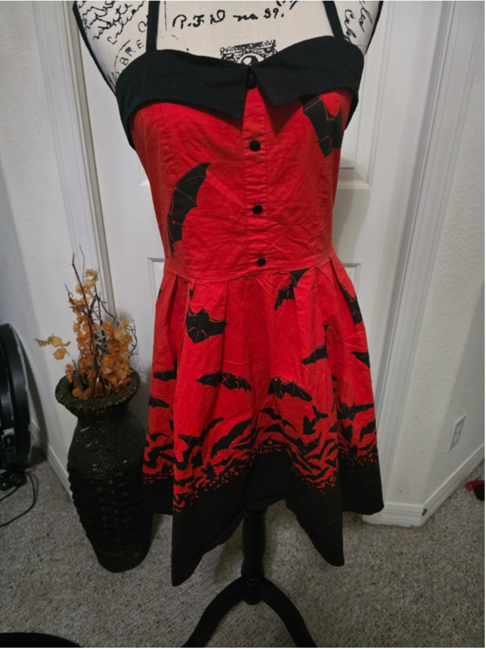 Sourpuss Bat Dress Size M EUC